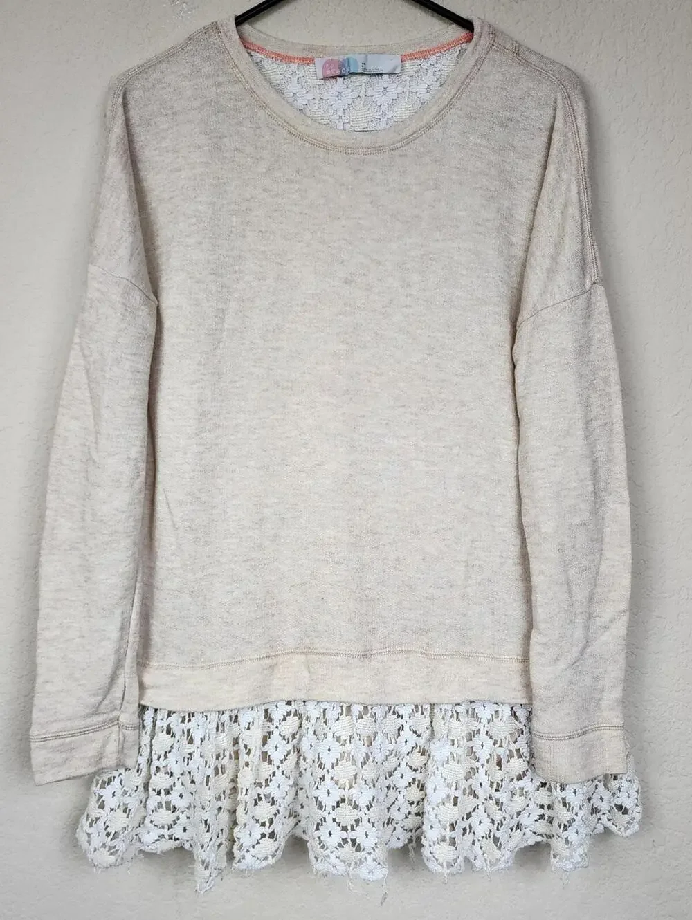 Free People Beach Pullover Lace Cottagecore Sweater